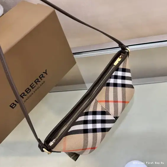 Official First Bag Ru Mini Burberry Bag-20*10*9CM Check 0516